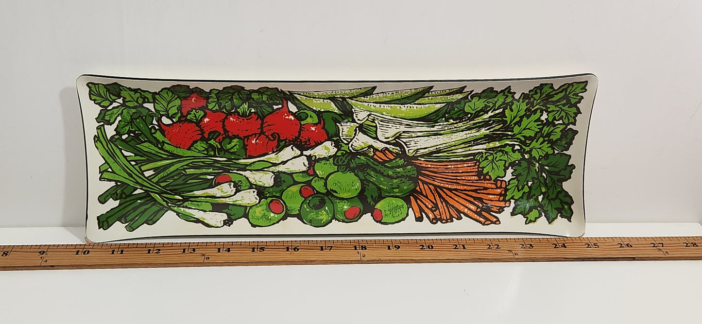 Vintage Stotter Settings Molded Plastic Vegetable Tray