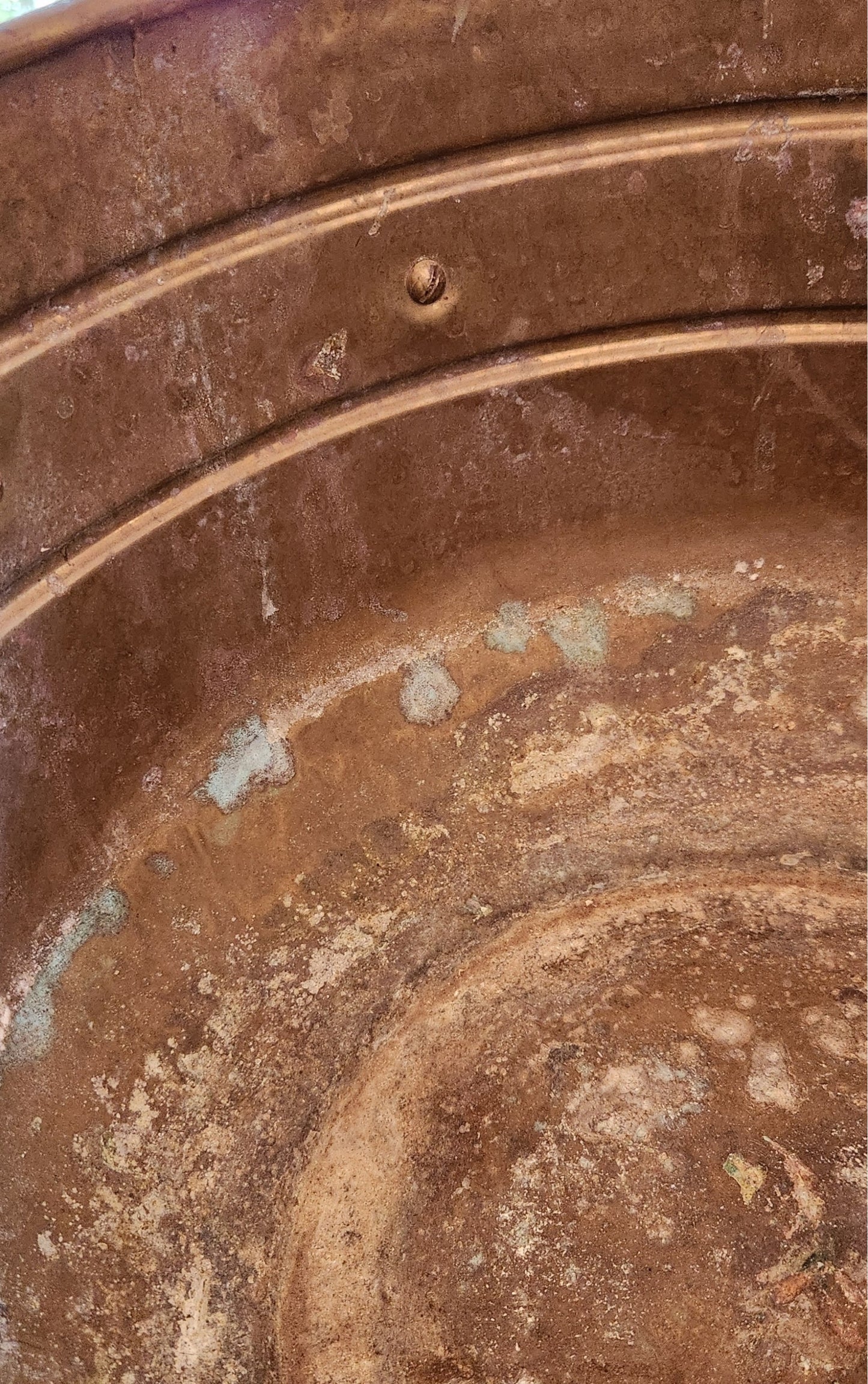 Large Vintage Brass Handled Pot