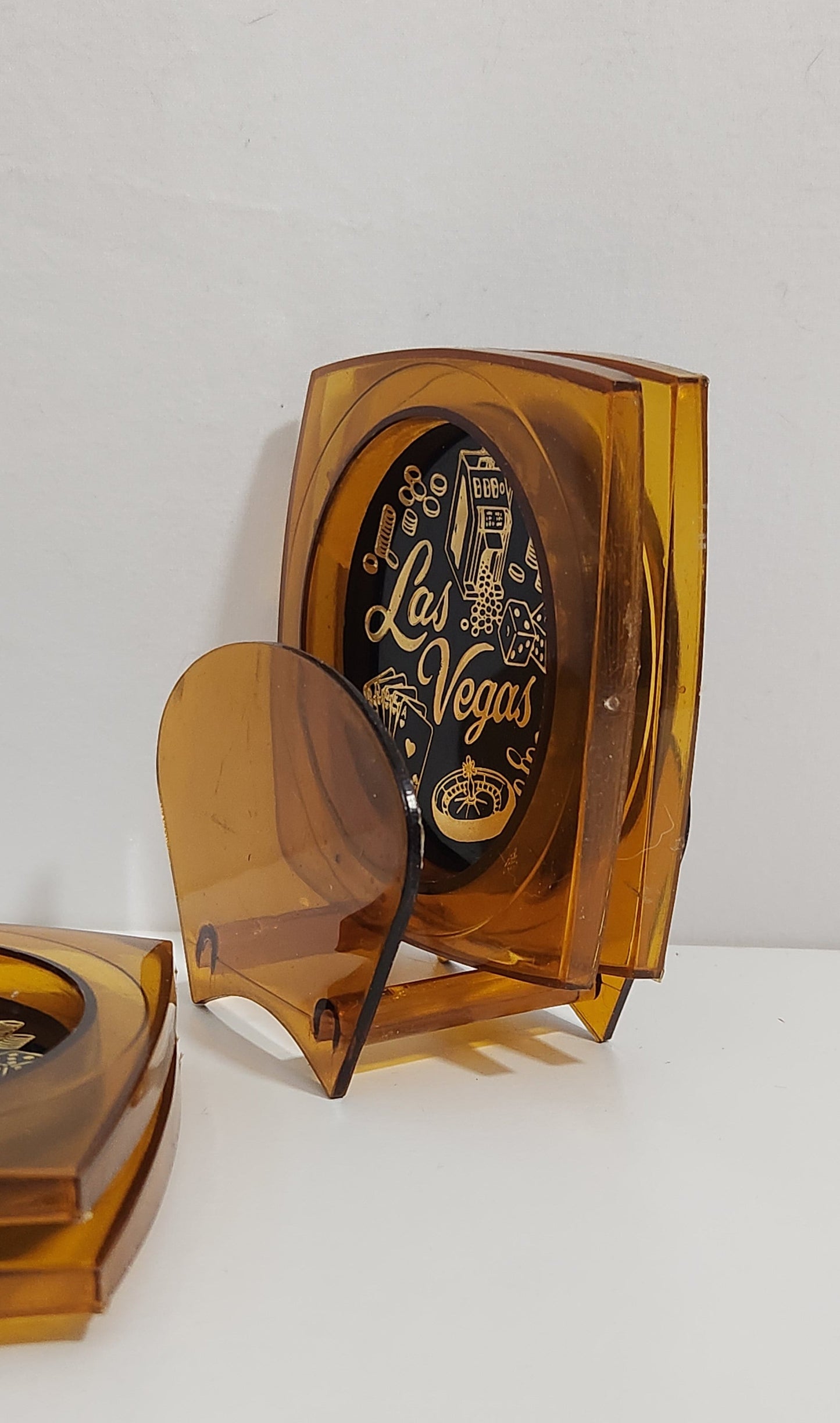 Las Vegas Memorabilia Plastic Coaster Set