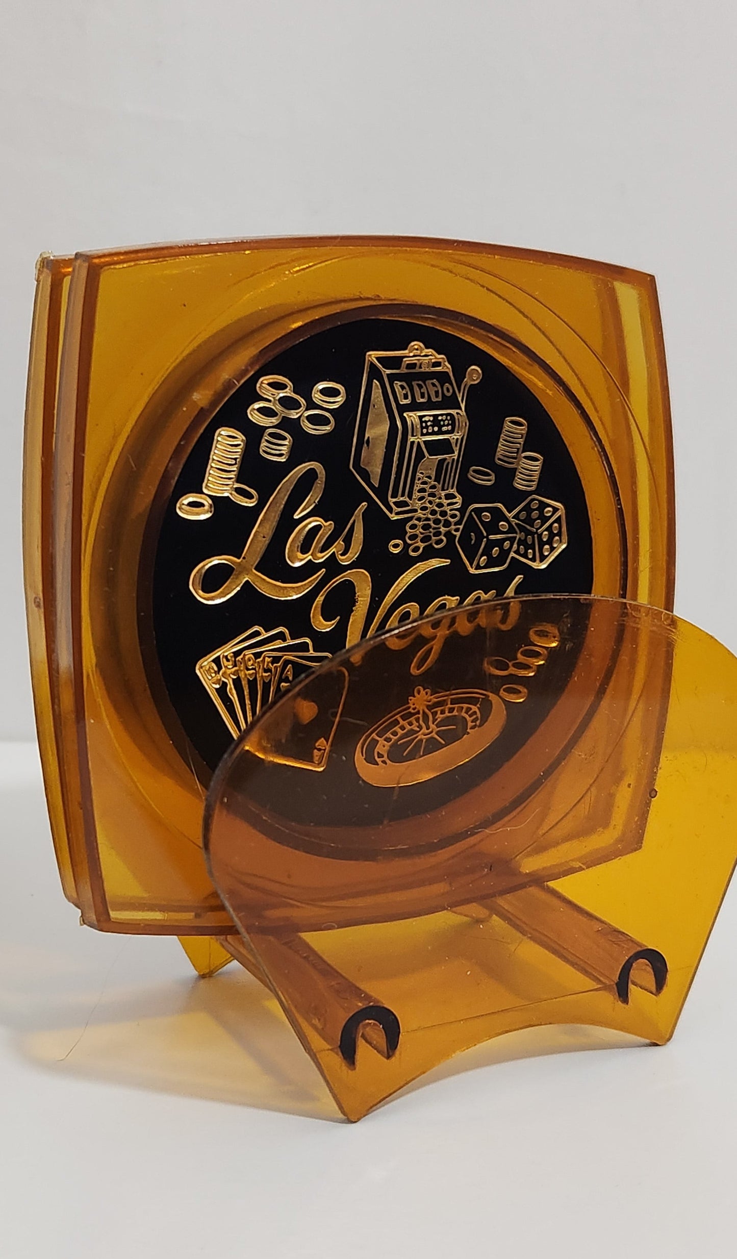 Las Vegas Memorabilia Plastic Coaster Set