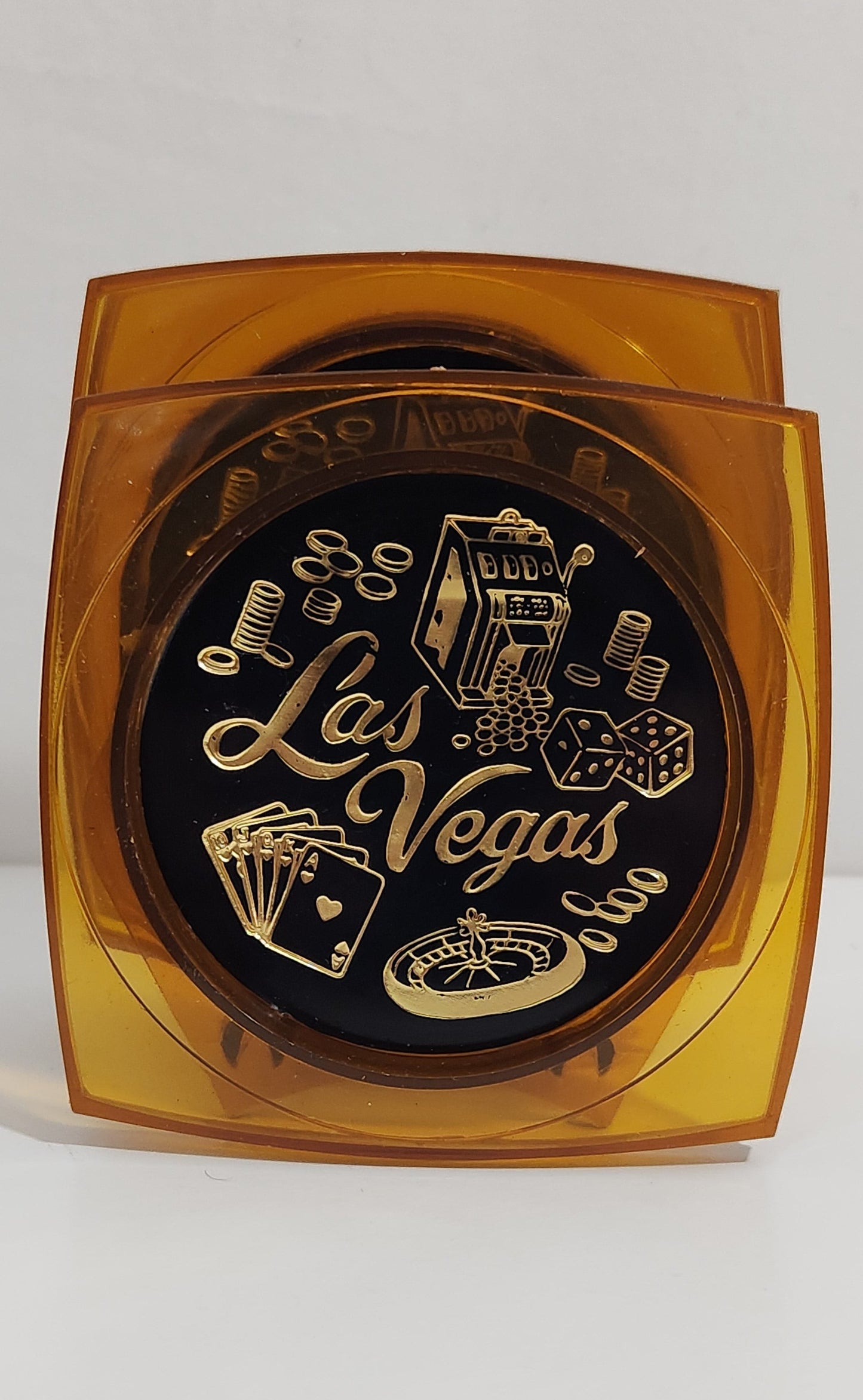 Las Vegas Memorabilia Plastic Coaster Set