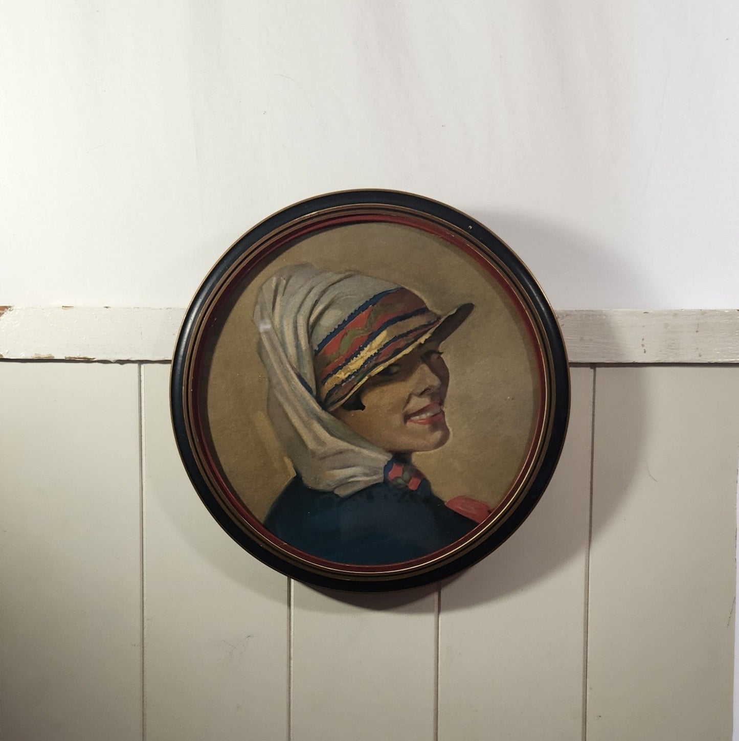 Framed Winold Reiss 1920's Lithograph "Grinny"