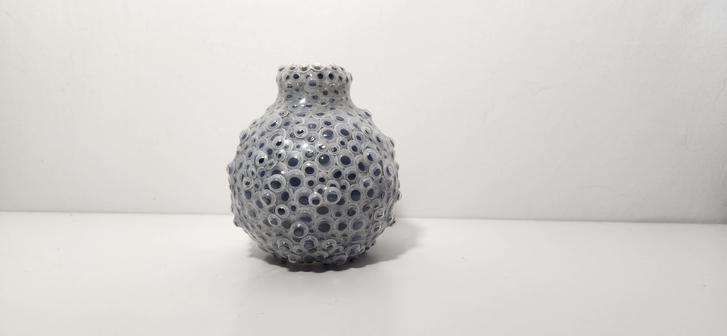 Resin Encapsulated Small Googly Eye Vessel Vase