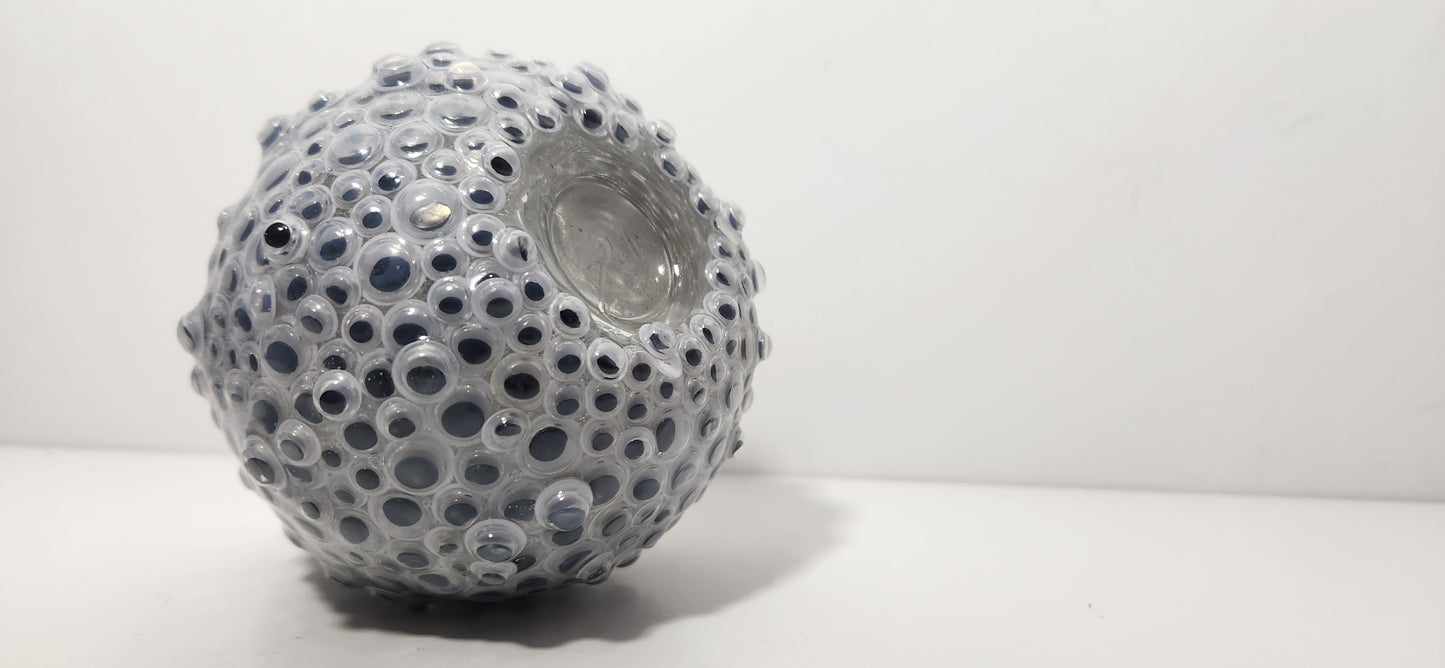 Resin Encapsulated Small Googly Eye Vessel Vase