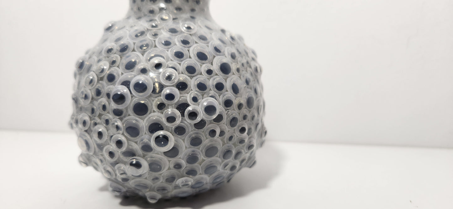 Resin Encapsulated Small Googly Eye Vessel Vase