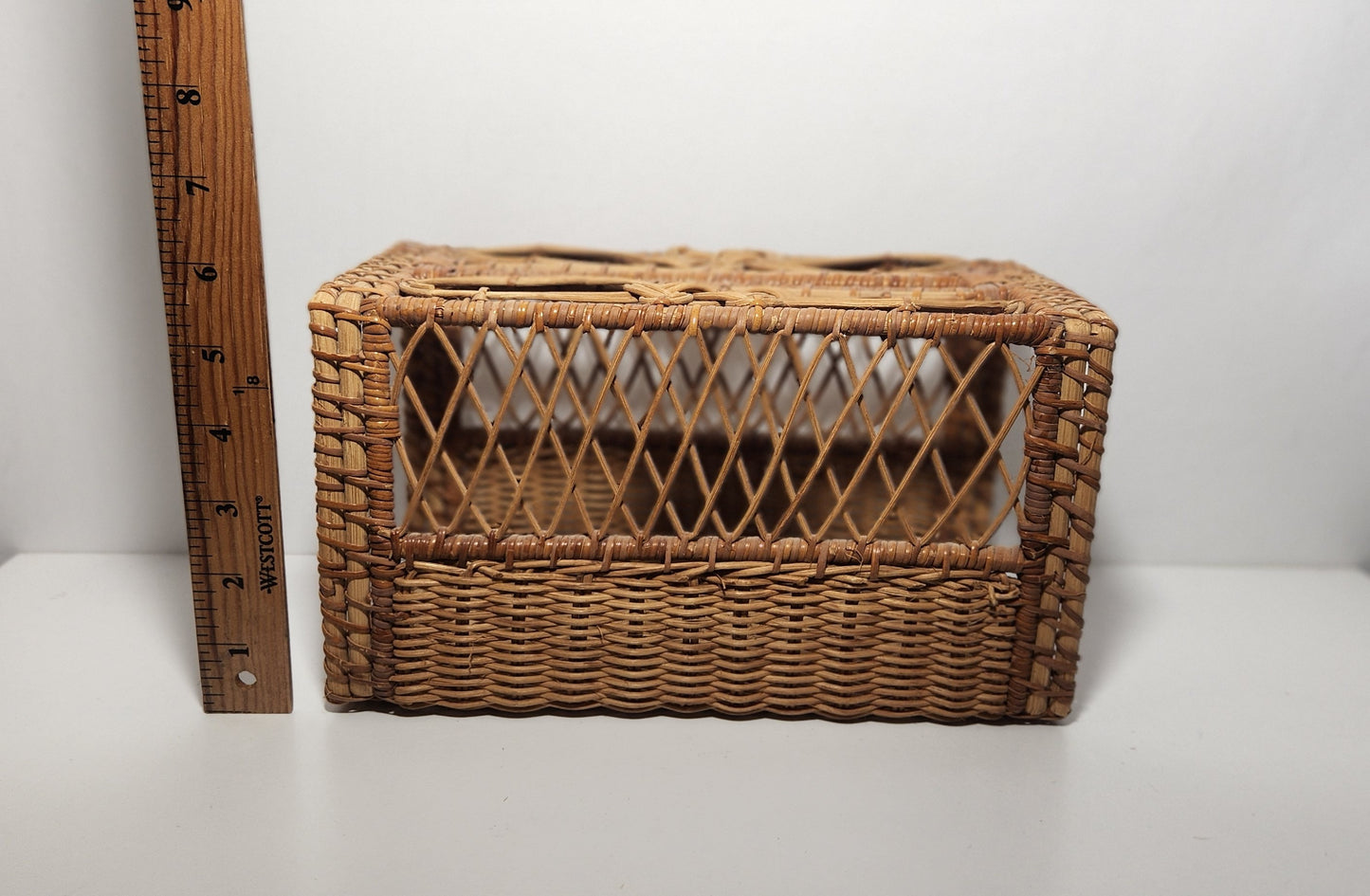 Wicker Rattan Tissue Box Cover