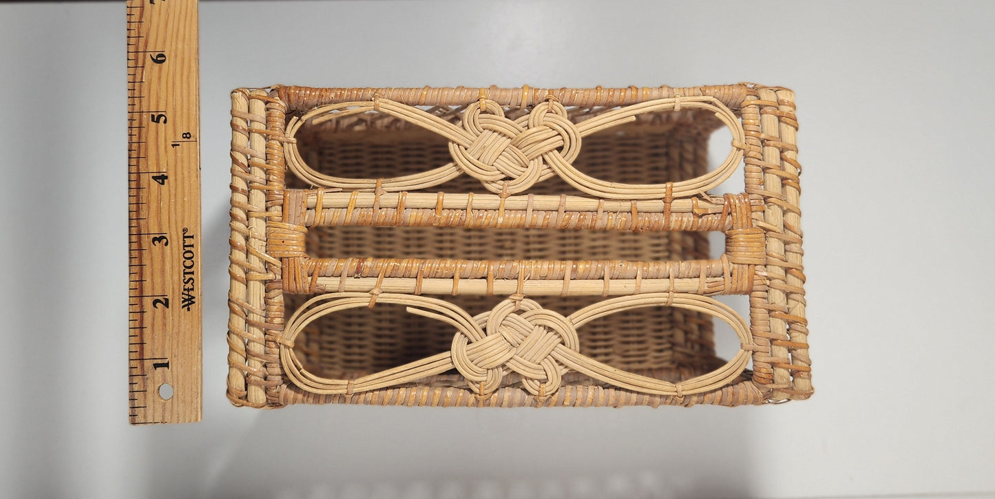 Wicker Rattan Tissue Box Cover