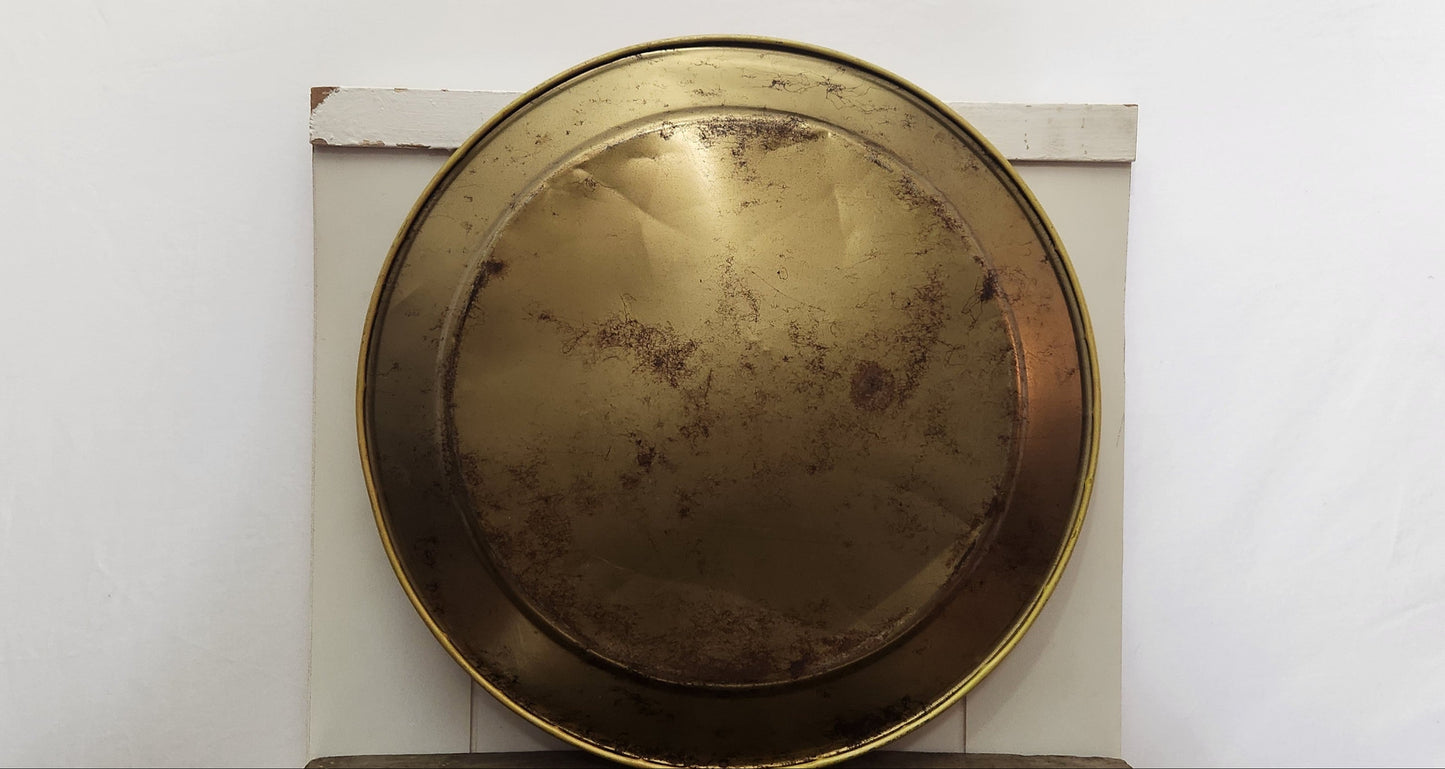 Vintage Marcelline Stoyke Red Rooster Round Serving Tray