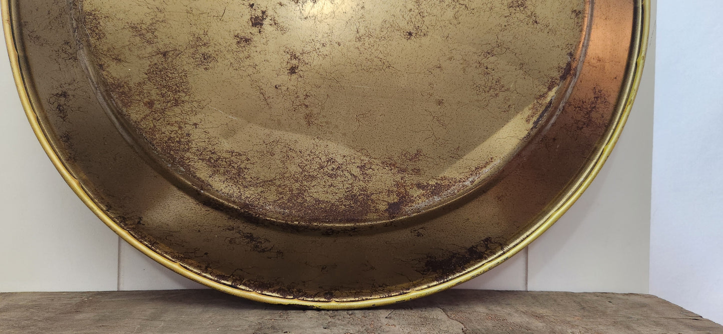 Vintage Marcelline Stoyke Red Rooster Round Serving Tray