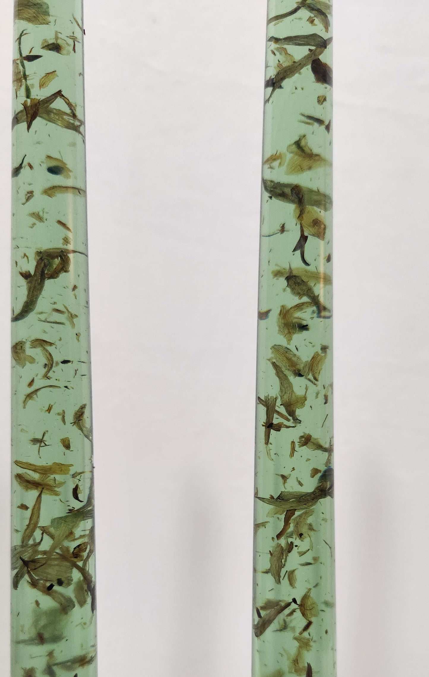 Dried Flower (resin) Candle Sticks with Wicks - Assorted Colors - 10 Inch Length Pairs