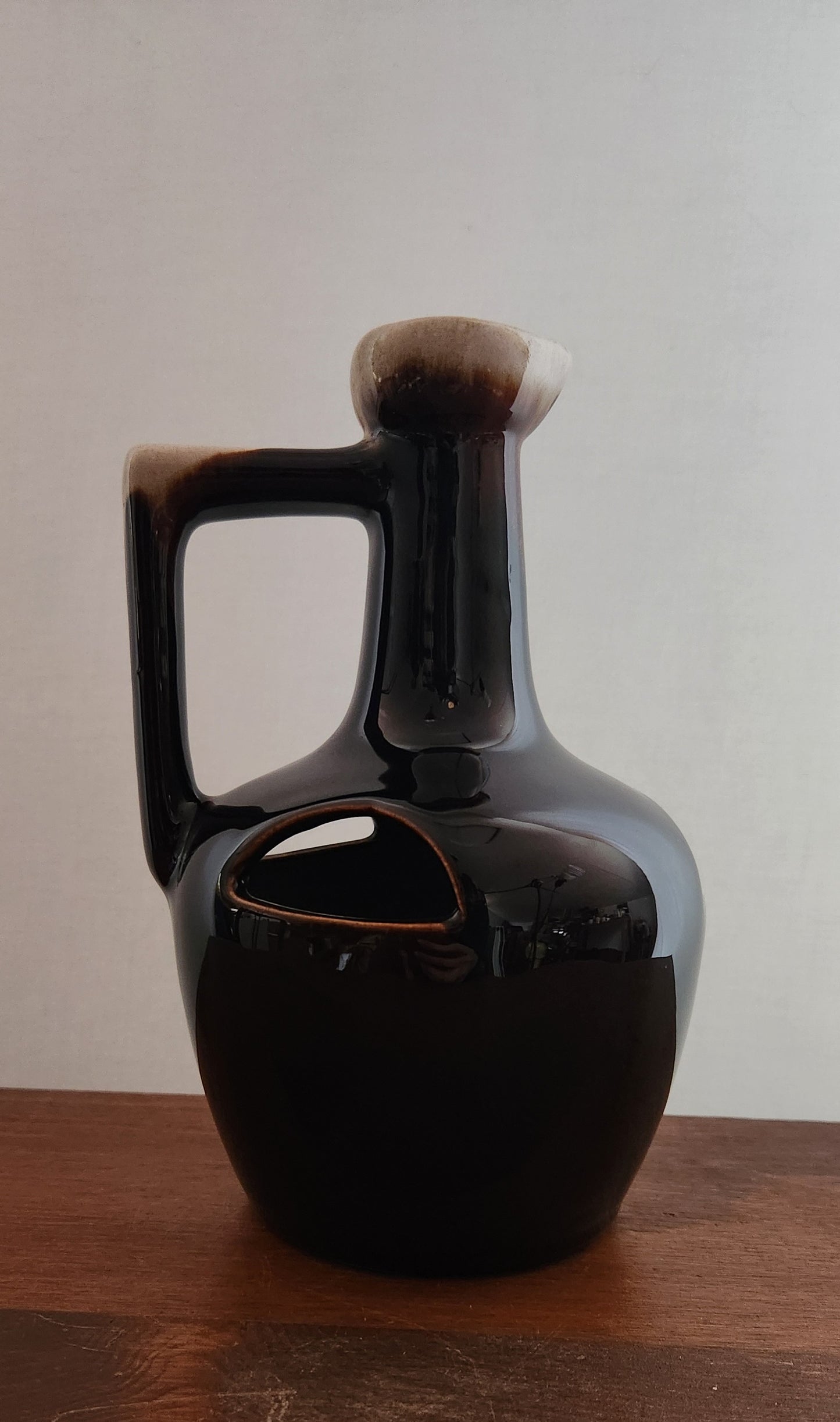 Vintage Stoneware Drip Glaze Strawberry Planter