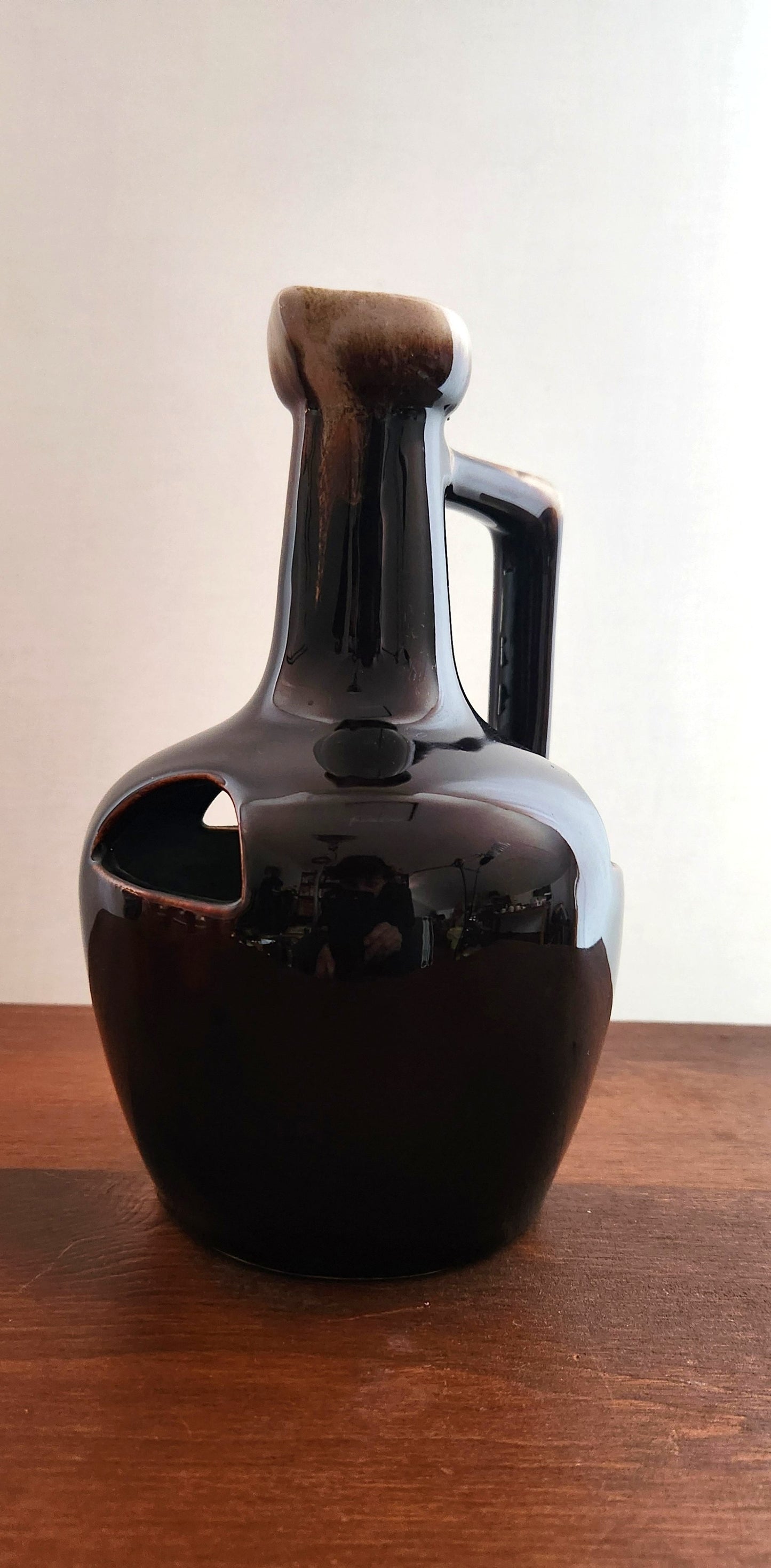 Vintage Stoneware Drip Glaze Strawberry Planter