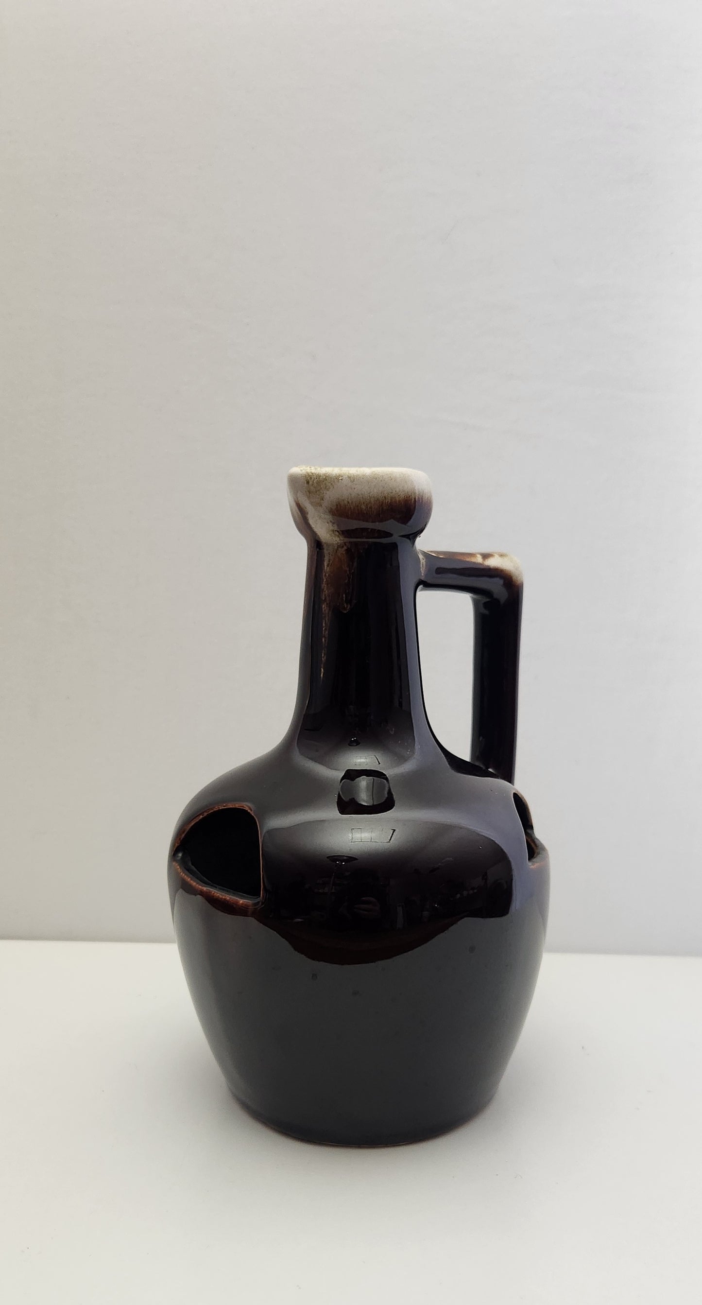 Vintage Stoneware Drip Glaze Strawberry Planter