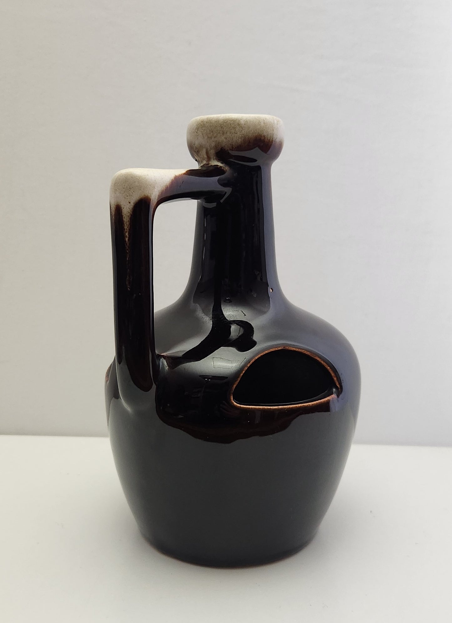 Vintage Stoneware Drip Glaze Strawberry Planter