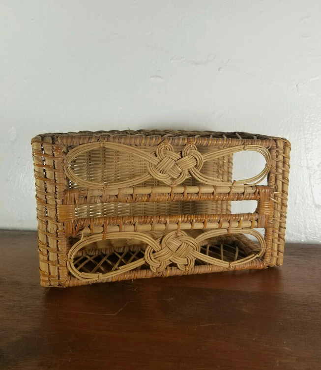 Wicker Rattan Tissue Box Cover