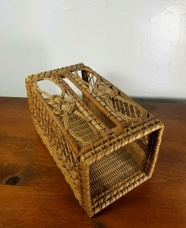 Wicker Rattan Tissue Box Cover