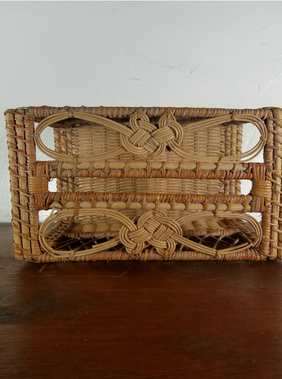Wicker Rattan Tissue Box Cover