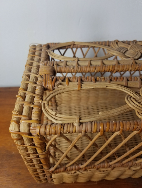 Wicker Rattan Tissue Box Cover