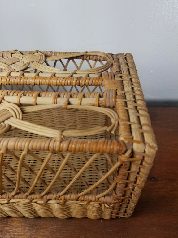 Wicker Rattan Tissue Box Cover