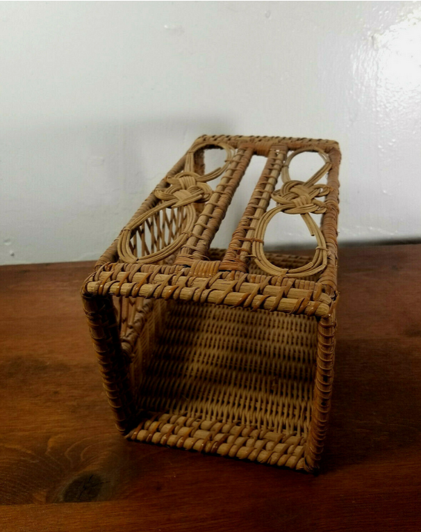 Wicker Rattan Tissue Box Cover