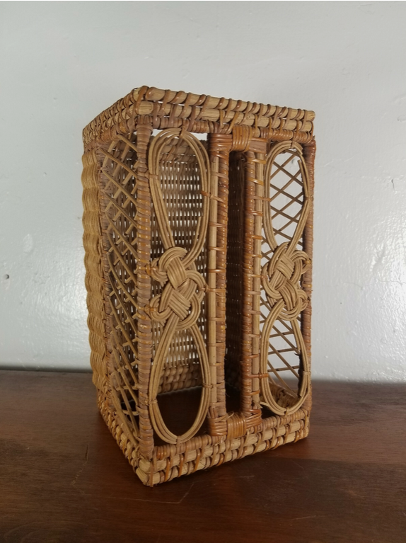 Wicker Rattan Tissue Box Cover